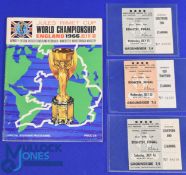 1966 World Cup: match tickets for matches played at Old Trafford Hungary v Portugal (ticket dated 13