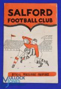 1958/59 Unusual match at Manchester United FC; Salford v Leeds rugby league match programme 5