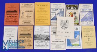 Selection of Oxfordshire match programmes 1953/54 Oxford City v Woodstock Town (Oxon Snr. Cup