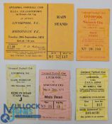1975-985 Liverpool Tickets, to include Liverpool v Hibernian EUFA Cup 1st round 2nd leg, v Slask