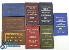 1928-1974 Wigan Rugby League Season Tickets, a collection to include 28-29, 30-31, 36-37, 68-69