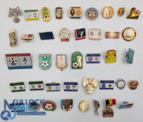 40x Football Badge Collection, to include various world badges, with noted Russian badges,
