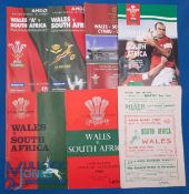 1951 on Wales v S Africa Rugby Programmes (7): Issues from 1951, 60, 70, 94, 99 and 2000, plus v