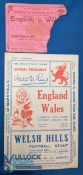 1926 Wales v England Rugby Programme: Standard interesting Welsh multi-page issue with pics and