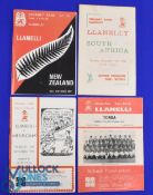 Llanelli v Tourists Rugby Programmes (4): v S Africa 1960, Meraloma (Canada) 1973 and Tonga 1974,