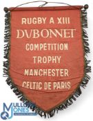 Period Rugby League Pennant A XII Dubonnet Competition Manchester v Celtic de Paris (Manchester