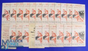 1956-57 Wigan Home R League Programmes (Qty): All or nearly all the Central Park issues for that