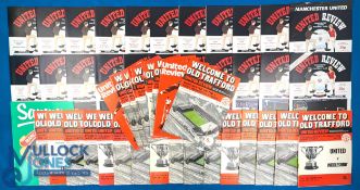 Manchester Utd home match programme collection 1976/77 nos. 1 - 32 complete including Ajax +