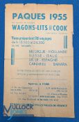 1955 France v Wales Rugby Programme: A little browned, also comes with unofficial extra teamsheet