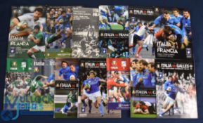 1985-2013 Italy v Wales, Ireland and France Rugby Programmes (13): The Six Nations issues v France