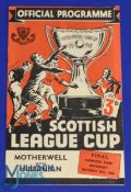 1950/51 Scottish League Cup final Motherwell v Hibernian match programme at Hampden Park, 28 October
