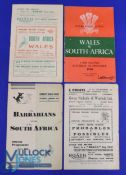 S Africa in Wales etc Rugby Programmes 1951-1960 (4): The 'Boks v Wales 1951 and 1960 (p/h but