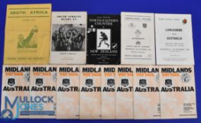 Rugby Tourists Programmes in the UK (13): Australia v NE Counties 1966, v Lancashire and Midlands (