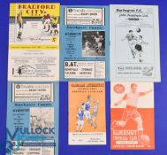 1961/62 Accrington Stanley last league season, away match programmes Bradford City, Colchester
