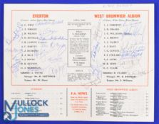 1968 FAC final autographed card (in the image of the FA Cup final programme) 4 pages, signed on