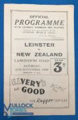 1945 Leinster v New Zealand Rugby Programme: Scarcer issue, the popular Kiwis' provincial game at