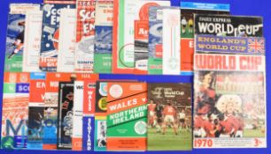 Selection of international match programmes 1953 England v Rest of the World, 1954 Wales v