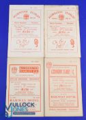 Selection of Accrington Stanley home programmes 1953/54 Crewe Alexandra, Port Vale (back page