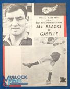NZ 1970 at Gazelles, Potchefstroom 7/9/70, Rugby Programme with rare All Blacks XV insert: In