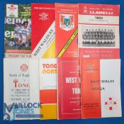 Tonga, W Samoa, Romania etc in the UK Rugby Programmes (9): Tonga: 1974 v East, West and N Wales
