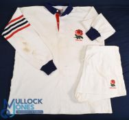 RWC 1991 England Matchworn Jersey and Shorts (2): Silky centre Jeremy Guscott's Cotton Traders 46