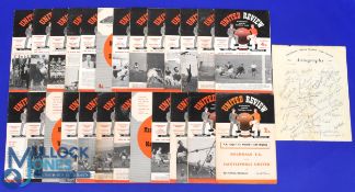 1958/59 Manchester Utd home match programmes complete season nos. 1-24; league (21) plus Young