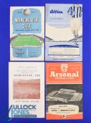 1957/58 Manchester Utd away match programmes Manchester City (token intact + insert), WBA (FAC),