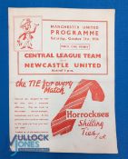 Pre-War 1936/1937 Manchester Utd v Newcastle Utd Central League match programme at Old Trafford 31