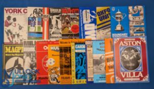 Manchester Utd 1974/75 (Division 2) away match programmes v Aston Villa, Blackpool, Bolton