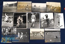 Collection of black and white press photos featuring Celtic, many from the Lisbon Lions season