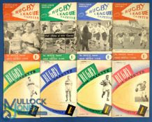 1949-1950 Rugby League Gazette - 8 magazines from Oct 49-May 1950 - run of 8