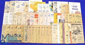 1946-1974 Wigan Away Rugby Programmes (c.65): Great selection of issues after WW2 for Wigan on the