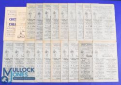 Collection of Chester home match programmes to include 1951/52 Chelsea (FAC replay) (4 page pirate-