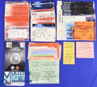 Collection of football match tickets to include Liverpool European homes 2001 Barcelona (UEFA s/