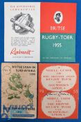 1955 British and I Lions Rugby Itineraries, One Signed (3): Near mint Rembrandt tobacco Colourful