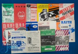 Collection of Scottish League POSTPONED match programmes to include 1961/62 Hearts v Third Lanark (
