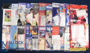 2001/2002 Manchester Utd complete league season away match programmes (19) plus match tickets (