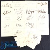 1990s Football player signatures on white cards, some earlier players noted, to include Nat