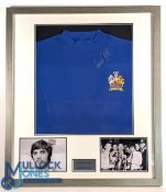 George Best 1968 Manchester United Replica ECF Final Shirt, above a George Best montage, framed