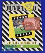 1983/84 European Cup Winners Cup semi/final Juventus v Manchester Utd match programme + match