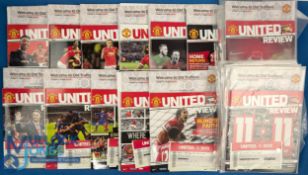 2014-2015 Manchester United Home Programmes to include League Cup European, friendly matches most