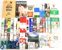 Rugby Pot-Pourri (Qty): English Internationals 1980-91, full Collectors' Album of trade cards; seven