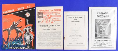 1966/67 Manchester Utd Players official championship souvenir (32 pages), England Youth v Manchester
