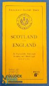 1948 Scotland v England Rugby Programme: Still the timeless Murrayfield 4-pager, first official