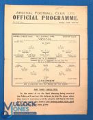 1943/44 Arsenal v Aldershot Football League South single sheet match programme 6 May 1944, edge