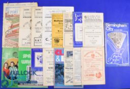Selection of Wrexham away match programmes to include 1951/52 Stockport County, 1952/53 Southport,