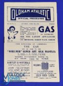 1947/48 Oldham Athletic v Wrexham Div. 3 (N) match programme 24 April 1948; fair/good. (1)