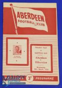 1952/53 Aberdeen v Hibernian Scottish Cup 4th round replay match at Pittodrie 18 March 1953;