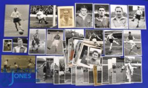Collection of footballer photos generally 1950s to include postcard size Jimmy Dickinson, Trevor