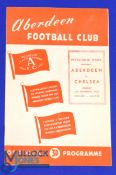 1955/56 Aberdeen v Chelsea (clash of the champions) at Pittodrie Park, Monday 26 September 1955 with